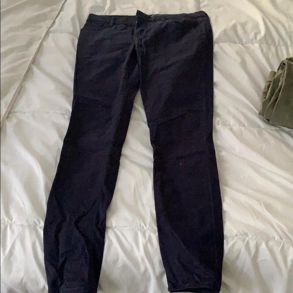 Express navy blue jean legging